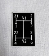 Tabliczka ze schematem zmiany biegów – Zetor K25