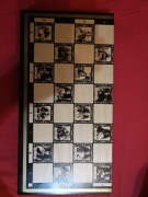 Szachy prl drewniane komplet wawelskie