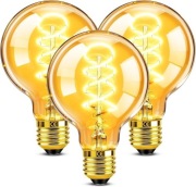 Duże kule Żarówki LED E27 G80 4W 2200K Retro Amber 3 szt.
