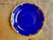 Talerzyk do serwisu kobalt złoto Tułowice