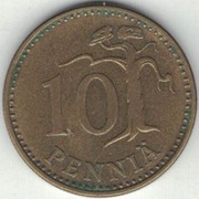 Finlandia 10 pennia 1964 - 20 mm - nr 1