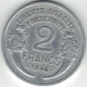 Francja Republika 2 franki francs 1946 nr 3