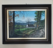 JESIENNY PEJZAŻ - OBRAZ OLEJNY NA PŁÓTNIE 30X40 cm BEZ RAMY