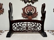 Japoński stojak na trzy miecze katana wakizashi z epoki Showa