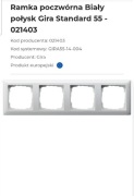 Ramka poczwórna Biały połysk Gira Standard 55