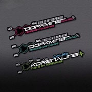 Naklejka winylowa naklejki wodoodporne na auto 35x4,5  adrenaline dopamine 