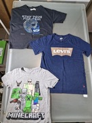 Zestaw 3 Koszulki Chłopięce Rozmiary 110-122 Tylko Markowe