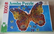 Puzzle Jumbo 1000 Shaped Butterfly, Motyl puzzle konturowe