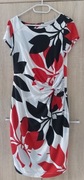 Sukienka na lato z podszewką w czerwone kwiaty Roman rozmiar 40/L/12