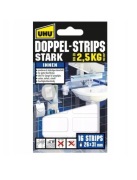 Dwustronne paski samoprzylepne UHU Doppel Strips Stark PRO 2,5 kg 16 sztuk