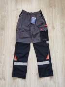 Spodnie robocze bojówki mocne dużo kieszeni z odblaskami, rozmiar 46, S, XS