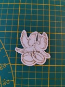 Tekturka ślubna ślub, gołębie, obrączki 