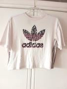 Adidas biała bluzka z krótkim rękawem t-shirt biały 13-14lat 164cm 