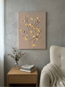 Ręcznie robiony obraz nocny LED BoHo (30x40 cm) | Muszle z Grecji