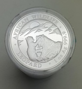 Srebrna moneta Leopard African Wildlife 1 oz uncja srebra 2019