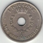 Norwegia 1 korona krone 1949 25 mm nr 2