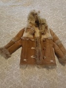 Kożuszek z kapturem dla dziewczynki 3-5 lat