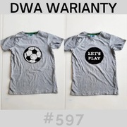 T-shirt chłopięcy z aplikacją z cekinów 140cm piłka nożna