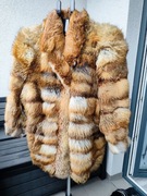 Futro naturalne lis  rozmiar XXL oversize