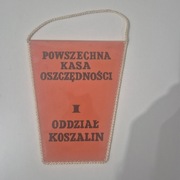 Proporczyk PKO oddział I Koszalin lata 70 te