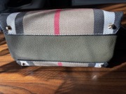 Torebka w kratę khaki nowa 