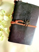 Spiralny notes retro-  pamiętnik notatnik- czarny