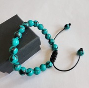 Bransoletka czarno turkusowa