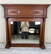 STYLOWE LUSTRO W RAMIE DREWNIANEJ DĘBOWEJ EKLEKTYK