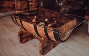ŁAWA / STOLIK KAWOWY Z BECZKI DĘBOWEJ PO WHISKY | Dostawa w cenie