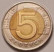 5 zł złotych 2008 r. - najniższy nakład 5.000.000
