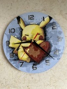 Zegar ścienny pikachu Pokémon dekoracja 