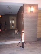 kominek piec rakietowy ogrzewacz tarasowy na pellet