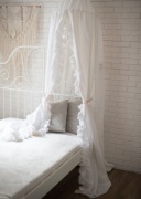 Baldachim do dziecka, do lozeczka, z falbankami