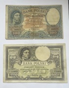 Zestaw II RP, 100 i 500 złotych 1919