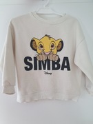 bluza dresowa 110 simba zara lion king król lew bez kaptura na meszku