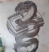 Skórzany portfelik na banknoty