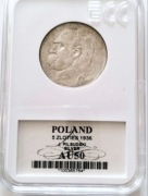 Moneta 5 zl Józef Piłsudski 1936 AU50