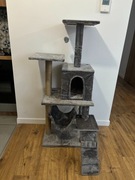 Drapak budka dla kota duży wysoki legowisko dla kota drabinka słupek NOWY