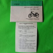 Instrukcja Obsługi Romet Komar 2350 2351 z roku 1978  Załącznik 