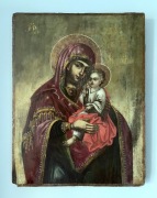 Monumentalna Ikona Matka Boża Hodegetria XVIII / XIX wiek 49,6 X 38,5 cm