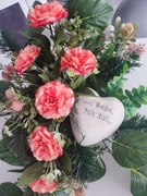 Stroik na cmentarz z sercem gipsowym