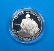 USA 1/2 dolara 1982, Jerzy Waszyngton, CERTYFIKAT, piękny stan srebro 0,900