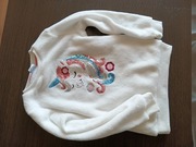 Puchata bluza Kiki&Koko biała z jednorożcem 116cm