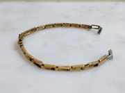 Antyk Złota bransoletka damska do zegarka vintage 585 (14 K) Splot Cardano 