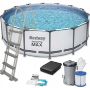 NOWY Duży basen ogrodowy stelażowy 457x122cm Bestway 56438 11w1