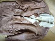 Super kurtka skórzana kożuch vintage XL/XXL skóra owcza j. ochnik 54