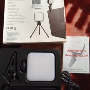 Lampa LED do wideokonferencji | Na laptopa i statyw | USB-C | Akumulator