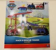 PSI PATROL PAW BAZA Z WIEŻĄ I TOREM POJAZY PIESKI ZESTAW NOWY