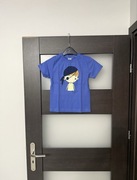 T-shirt chłopczyk niebieski z nadrukiem nowy rozmiar 122