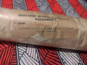1963 Opatrunek wyjałowiony, laboratorium farmaceutyczne celestynów